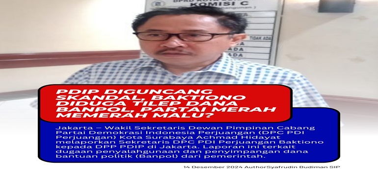 "Minta Fee" Baktiono Sekretaris DPC PDIP Dilaporkan ke DPP PDIP